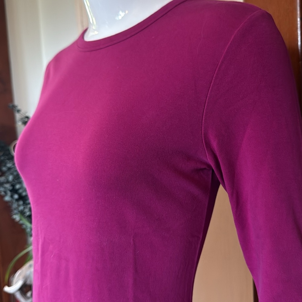 NWT Style&Co size small Women's Long Sleeve Magenta Top